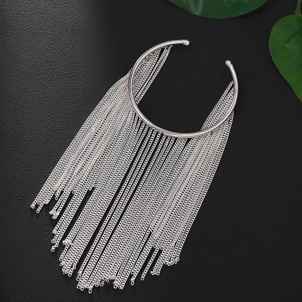 Adjustable Fringe Arm Cuff Bangle Zinc Zinc Alloy Open Upper Arm Chain Bracelet Tassels Armband  Girls