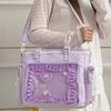Ballet Style Transparent Itabag Polka Dot Tote Bag Sweet Anime Shoulder Bag  Shopping