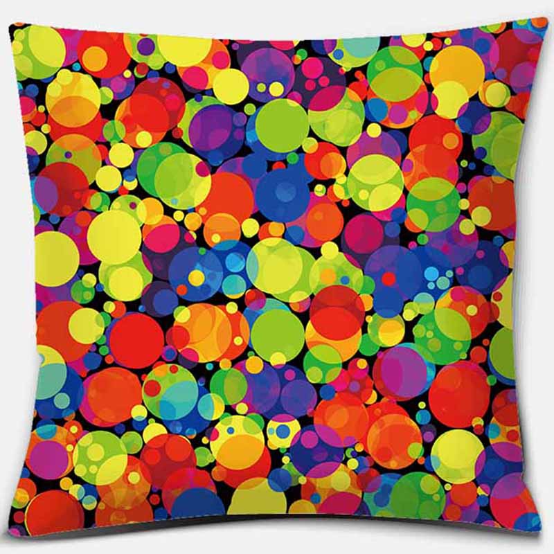 Квадратная наволочка с радужным принтом, украшение для дома, автомобильный чехол для дивана, 45 см * 45 см