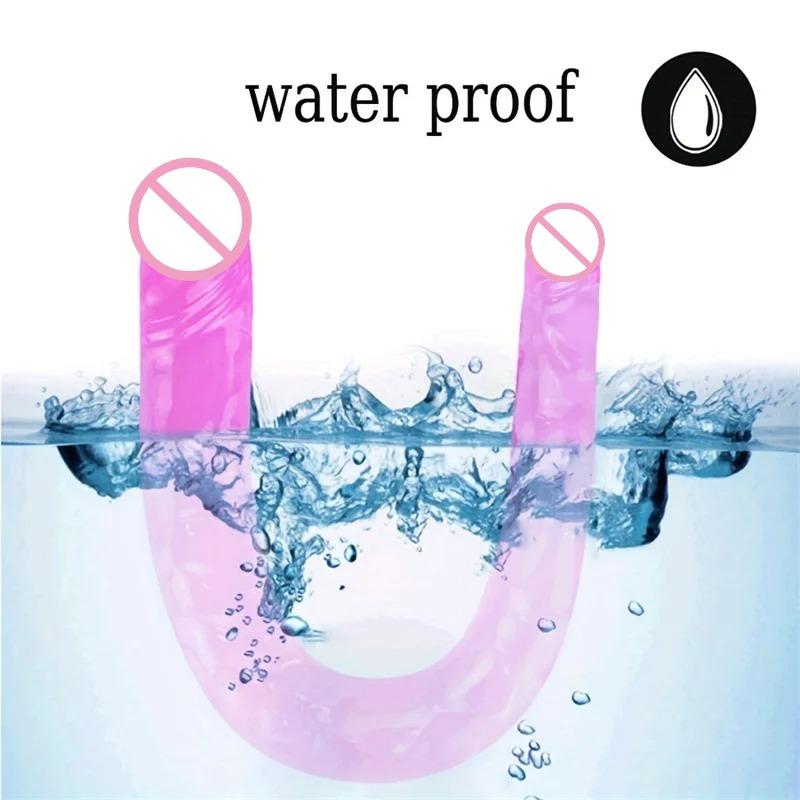 Товары для взрослых Секс-игрушка Двусторонний Реалистичный Дилдо Гибкие Желейные Дилдо Пенис Петух Анальная Пробка Массажер Стимуляция точки G