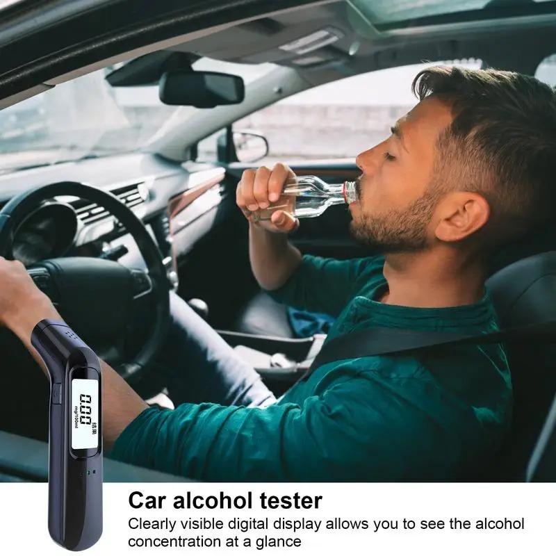 Alcohol Tester Non-contact Breathalyzer Portable LED Screen Display Rechargeable Professional Automatic Breath Alcohol Test Tool