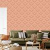 Geometric rhombus wallpaper peach and cream 50x1000