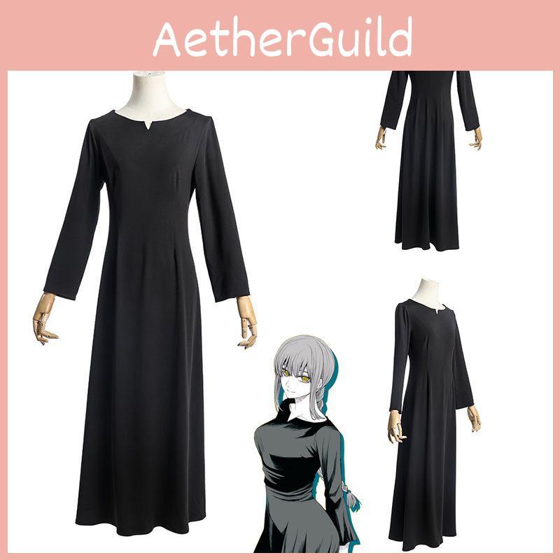 Потрясающий костюм для косплея Макимы из Человека-бензопилы с рукавами для Хэллоуина и Комик-Кона