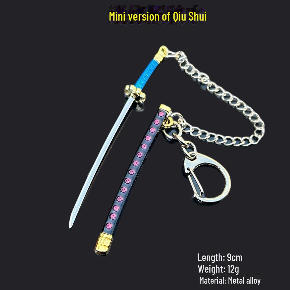 Мини-брелок One Piece Zoro Sword Qiushui Yama: 2D подвеска декоративная игрушка