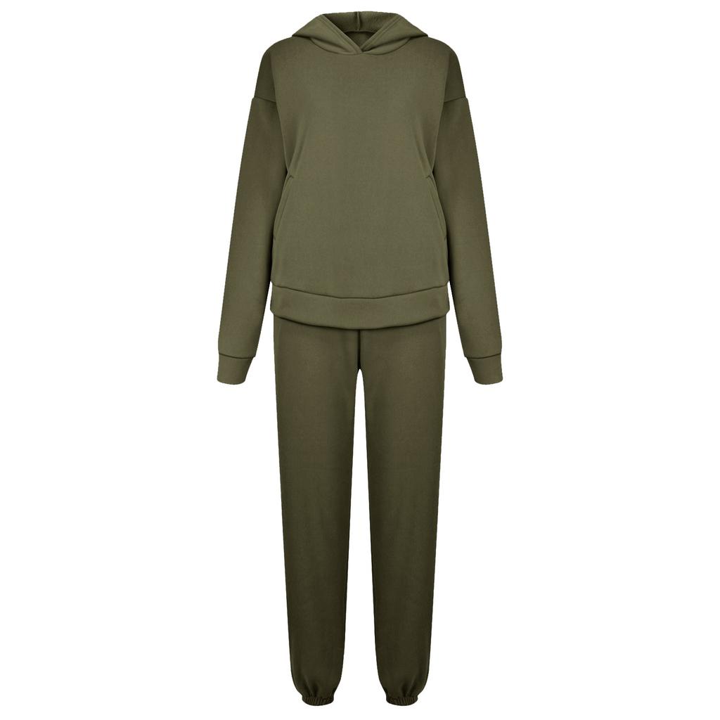 Женские комплекты из двух предметов, толстовки с длинными рукавами, пуловер, толстовка, спортивные штаны, повседневный спортивный костюм для тренировок