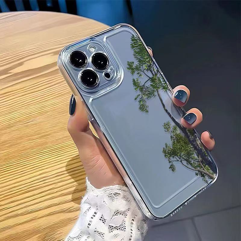 Свежие деревья подходят для чехла на мобильный телефон Apple 17 iphone14pro простой 16 противоударный 15pro полноразмерный 13 популярный