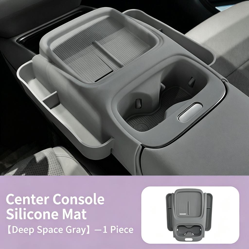 Car Integrated Center Console Silicone Protective Pad For 2026 Xpeng MONA L03 Wireless Charging & Cup Holder Full-Surround Cover