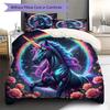 Flying animals Pattern Bedding Quilt Set Quilt Cover Pillowcase Home Decoration Birthday Gift (1 * duvet cover + 2 * pillowcase, without core)