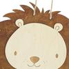 Деревянное украшение в виде льва, декор для детской комнаты, подвесное украшение на окно, ручная работа на Рождество