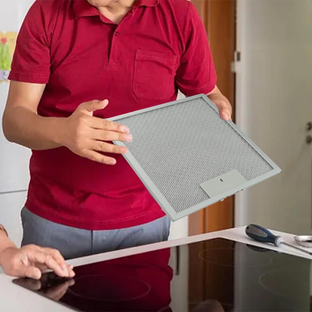 Практичный серебряный фильтр для вытяжки 310x250x9 мм, специальное украшение, прочный, удобный в использовании, легко чистится, долговечный