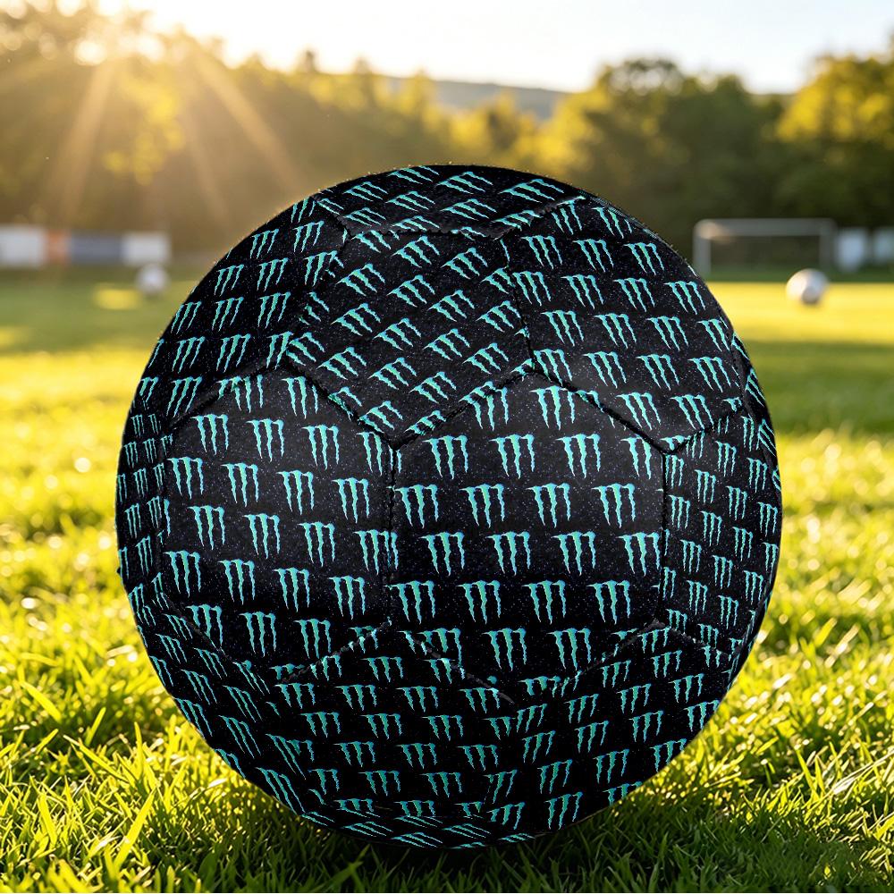 Monster Energy Print Size 5 Soccer Ball Durable Shock?Absorbing Sports Ball For Training Match Outdoor Playing