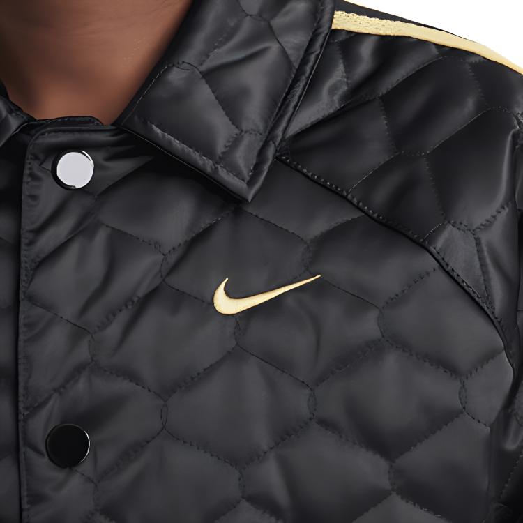Nike Детская стеганая куртка-бомбер с наполнителем из пуха Черный Infinite Gold FV0319-010