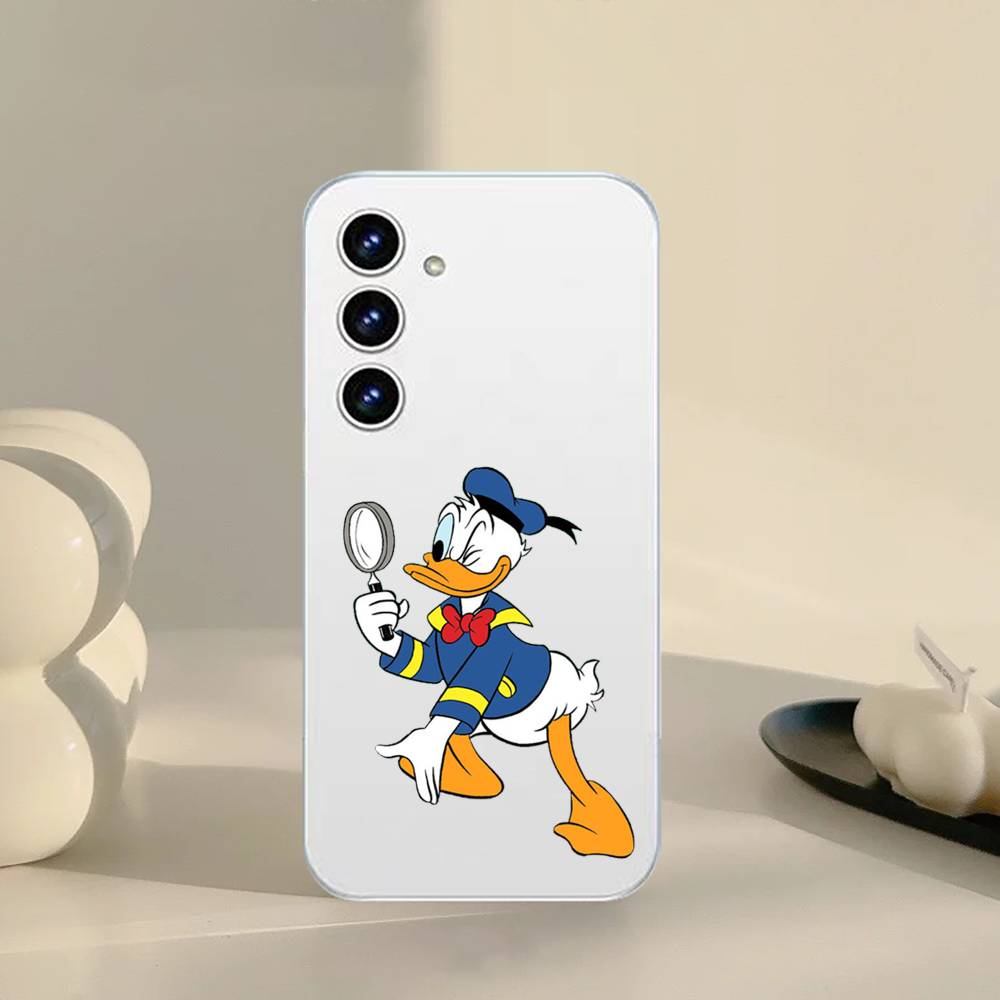 Милый Чехол для Телефона с Дональдом Даком для Samsung Galaxy S21 S22 S23 S24 S25ULTRA FE Ultra Plus5G A52S Прозрачный Чехол
