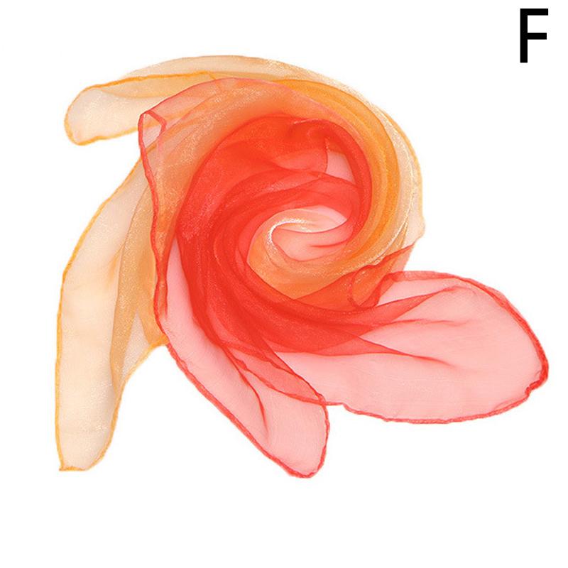 Прозрачный летний шарф для женщин, квадратный градиент цвета, головной убор, блестящая тонкая шифоновая шаль с воротником, аксессуары для пляжного отдыха