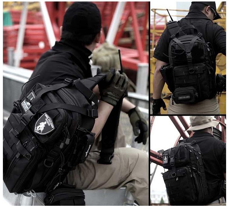 Кемпинговая сумка-рюкзак для мужчин, тактический рюкзак Molle, для путешествий, спорта на открытом воздухе, походов, рыбалки, одноплечевых сумок для скалолазания