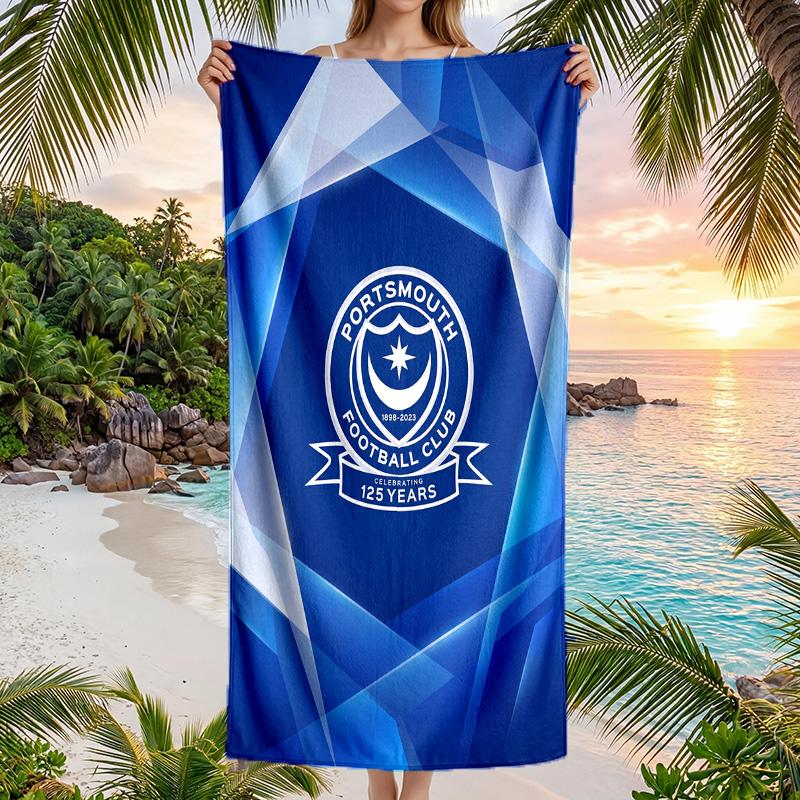 Portsmouth FC print Quick Dry Beach Towel Microfiber Absorbent Portable Travel Swimming Towel