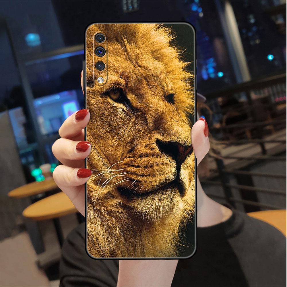 Чехол с изображением волка, собаки, кошки, птицы, льва, тигра, животного для Samsung Galaxy A50 A02s M31 A70 A30 A10 A20e A40 A10s M30s M51, черный чехол для телефона