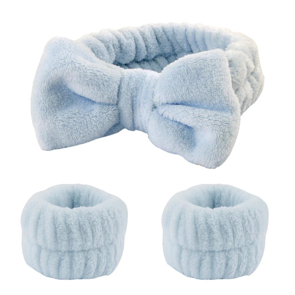 3Pcs Headband Wristband for Washing Face Microfiber Makeup Towel Hair Bands Washband Scrunchies Absorbent Wrist Sweatband