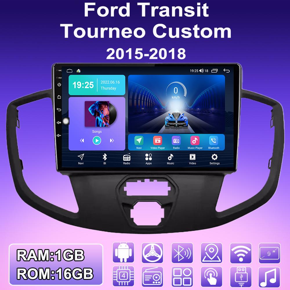 2 DIN Android Carplay автомобильное радио для Ford Transit Tourneo Custom 2015-2018 мультимедийный проигрыватель головное устройство стерео GPS навигация BT WIFI 4+64 ГБ