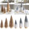 15/20/25cm Christmas Small Snowy Tree Plastic Artificial Pine Tree  Hotel Office Decor