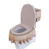 Three-Piece Universal Toilet Cover Set: Dust Cover, Seat Cushion, and Lid Cover for All Seasons