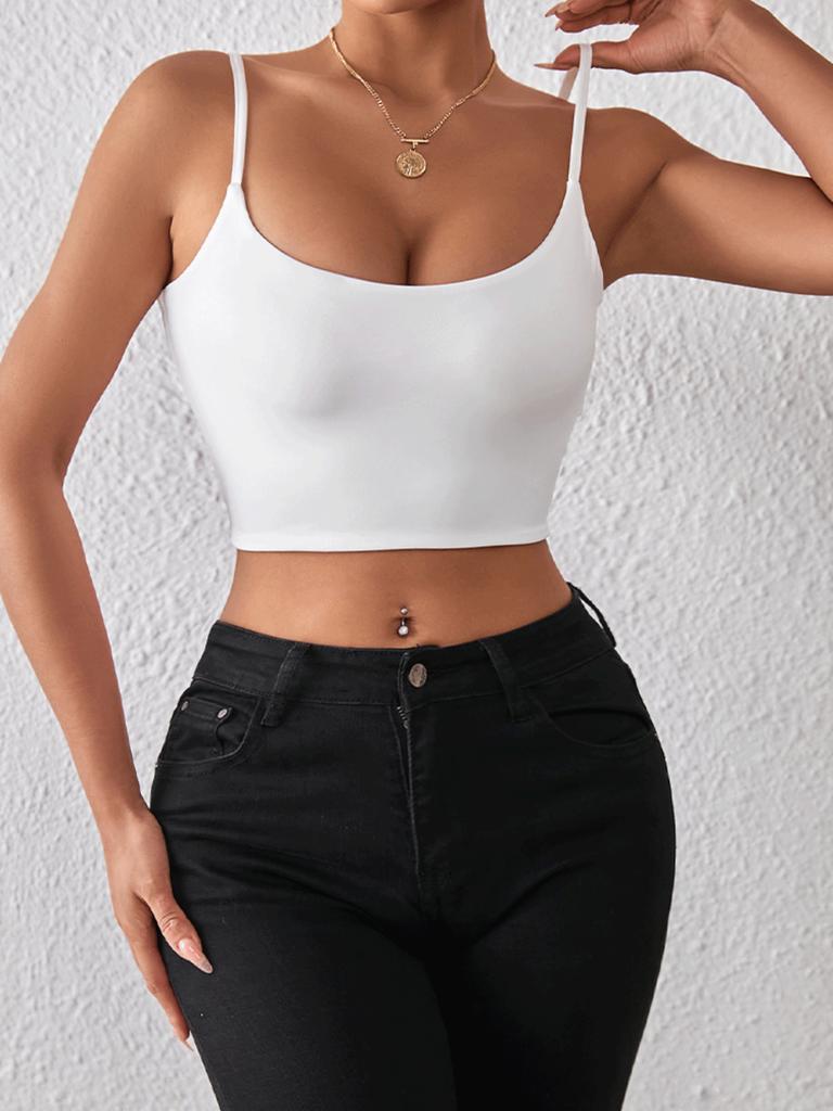 Casual Double Layered Tank Top U Neck Crop Tops Women Summer Camis Solid Color Camisole Fashion Tube Female Sleeveless Cropped Vest Y2K Clothes