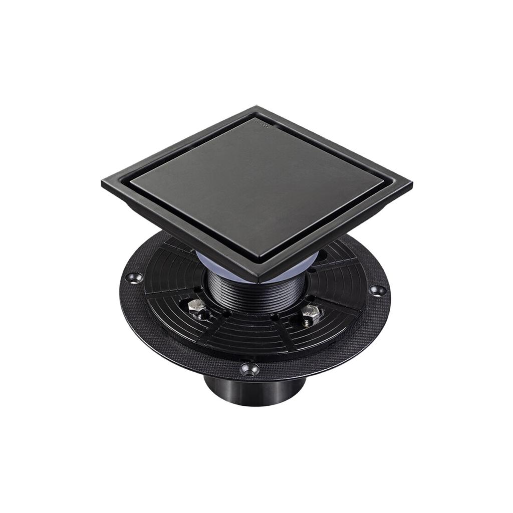 Square Shower Floor Drain 4 Inch Bathroom Drain with Easy Clean Strainer Square Bathroom Drain Simple Installation