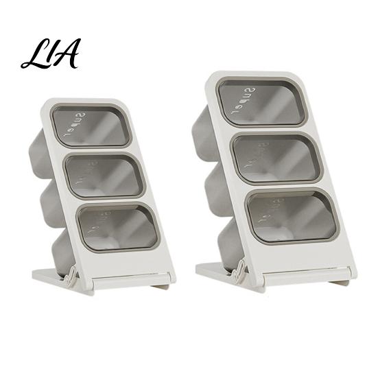 Desktop Coffee Bar Accessories 3 Tier Tea Bag Organizer with Angled Opening, Storage Box for Kitchen Cabinet Capsules, Snacks Office Supplies,