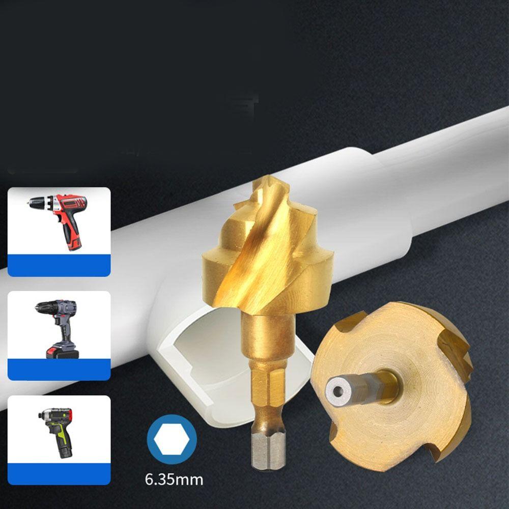 6 шт. Износостойкое ступенчатое сверло для водопроводных труб, развертка для водопроводных труб, инструмент для соединения водопроводных труб