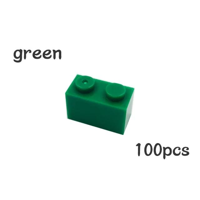 100 шт. DIY 3004 Толстые Строительные Блоки Фигурки из Частиц 1x2 Точки Кирпичик Работает С Образовательной Креативной Конструкцией Leduo Детская Игрушка