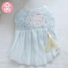 Pet Spring Embroidery Comfortable Lace Princess Skirt Pleated Skirt Teddy Cute Vest Dog Dresses for Small Dogs Puppy Clothes