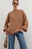 Women's Fashionable Stylish Sweater Mink Wide Fit Basic Knitwear Sweater