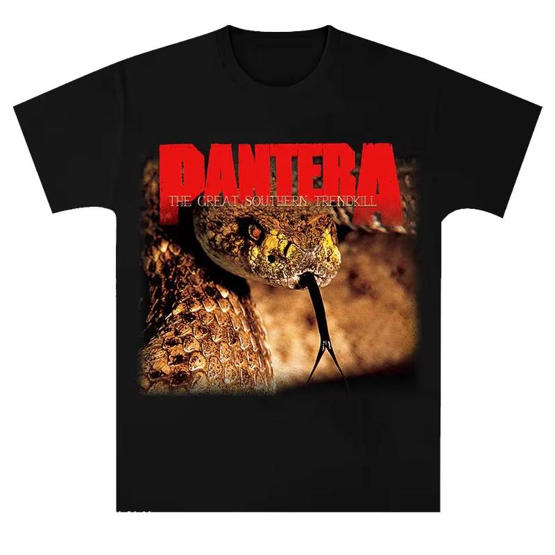 Pantera Pandora Dark Rock Punk Casual T-Shirt for Men and Women Luxury Brand Top 2026 New Oversized Unisex Short Sleeve Streetwear Cotton