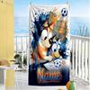 Soccer Fun Bluey Customized Name Beach Towel Super Soft Microfiber Quickdry Fabric Suitable for Sports Travel Swimming Yoga Bathroom Beach And Pool