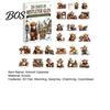 Holiday Countdown Gift Box 2026 Christmas Highland Cow Advent Calendar, 24 Pcs 2D Flat Acrylic Winter Wonderland Desk Decor Farmhouse Animal