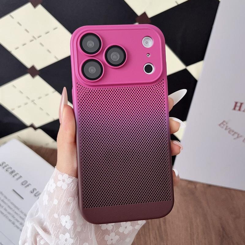 Чехол с градиентом и теплоотводом для iPhone 17 Pro Max 16 15 14 13 Pro Max Защита камеры Ударопрочный Жесткий ПК Матовая задняя крышка