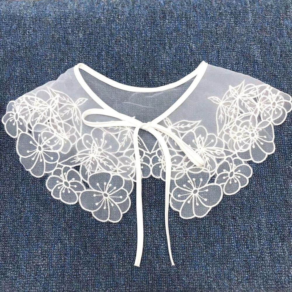 Cotton Lace Hollow Girl Shawl For Women Apparel Sewing Lace Neckline Clothing Decoration Fake Collar