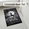 Fairy Moonlit Night Theme Soft Crystal Velvet Rug Custom Name & Text Print Non Slip Floor Rug for Bedroom Living Room