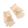 VIISEN Popular Design for Girls Ages Cute and Perfect for Winter and Cycling Years Kids' Gloves, Five-Finger 2-5, Warm, Outings, School, (Champagne,