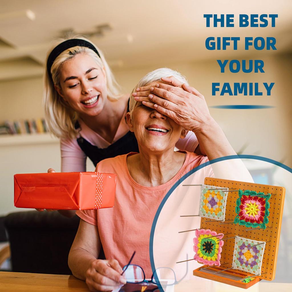 Доска для блокировки вязания крючком, Аксессуары для вязания крючком, Доска для блокировки вязания крючком, Подарок для мамы, бабушки (20 Нержавеющая сталь