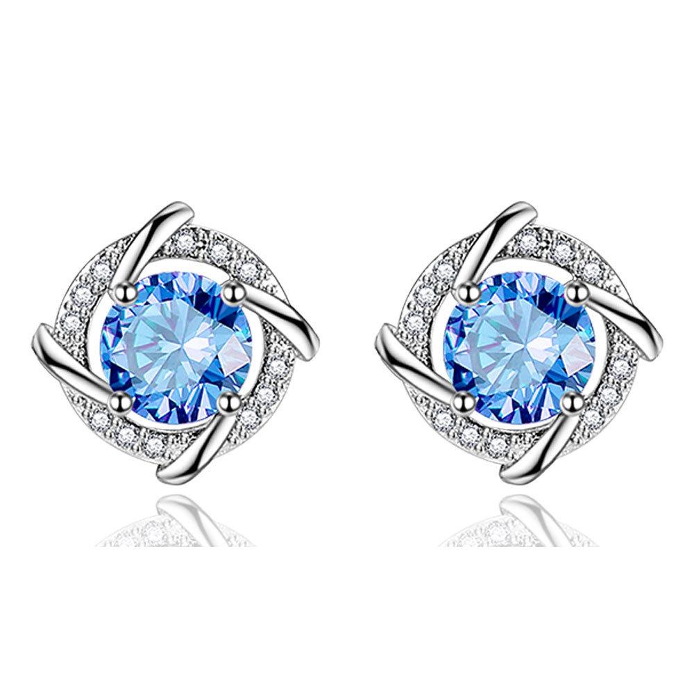 Tmall Четырехлистный клевер кулон ожерелье серьги-гвоздики браслет набор женские бриллиантовые ветряная мельница вращающиеся счастливые серьги