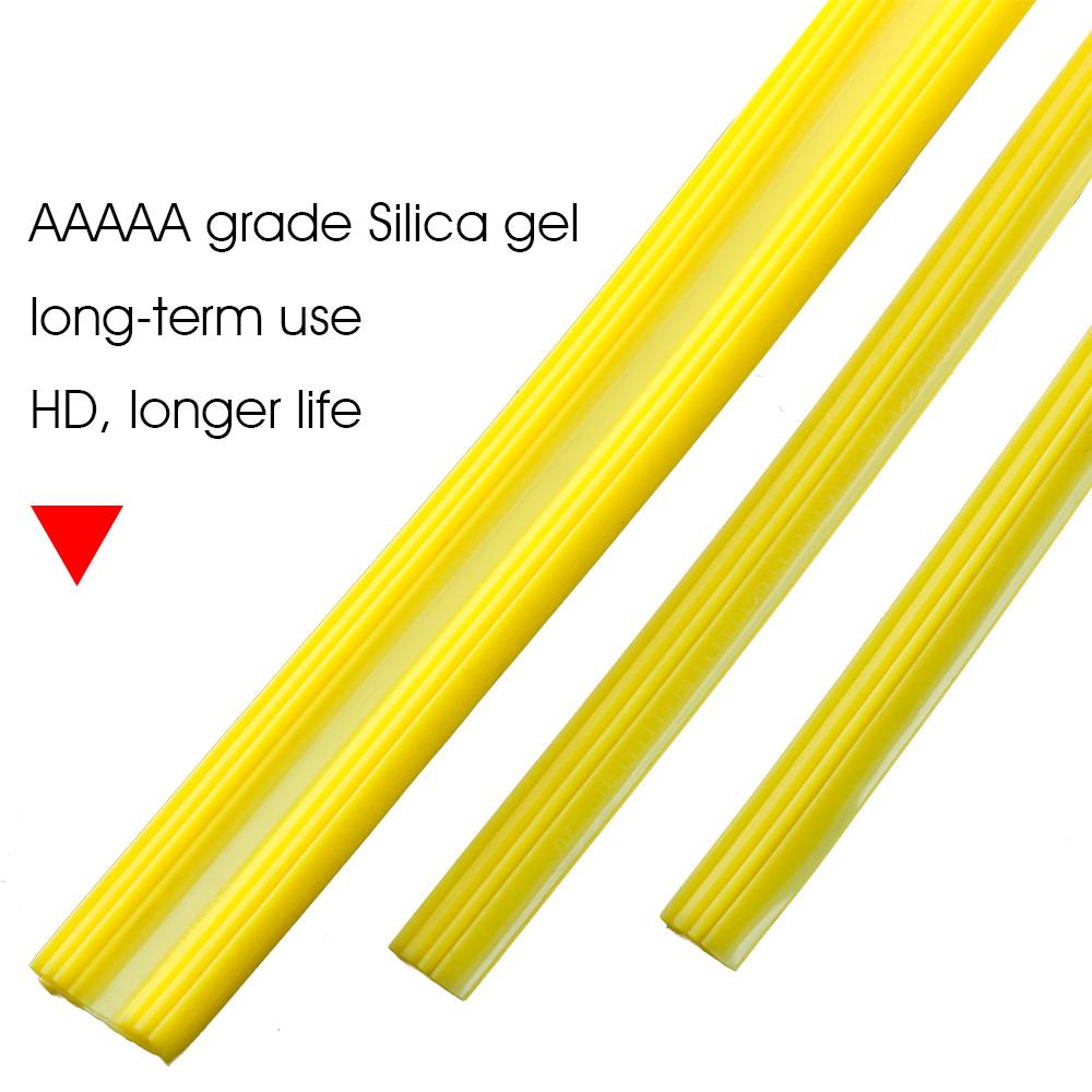 Car Wiper Blade Silica Gel Silicon Refill Strips for Frameless Boneless Wipers 6mm 14"15"16"17"18"19"20"21"22"24"25"26"28" 2PCS Wipers Blades 3
