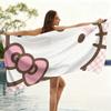 Cute Hello Kitty 2D Print Beach Towel for Summer Pool Beach Bathroom Travel