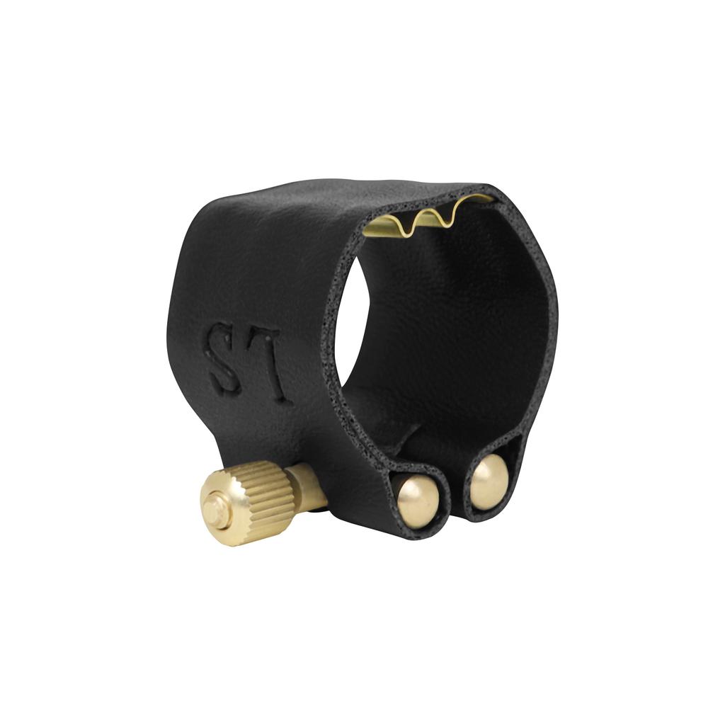 Металлическая пряжка для саксофона, кожаный зажим + колпачок, одинарный медный винт, регулировочная лигатура для саксофона, компактная