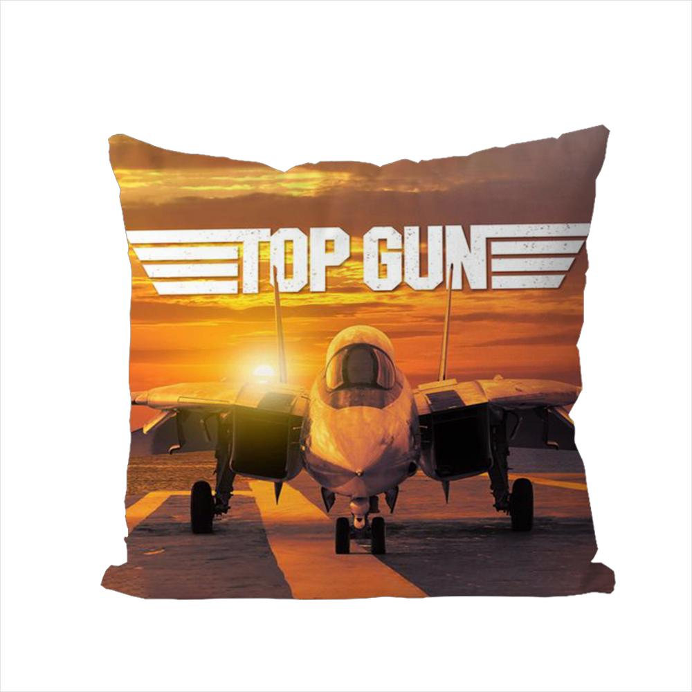 FFilm Top Gun Pillow Case For Car Sofa Decorative Home Doublesided Print Plush Square Throw Pillow Cushion Cover