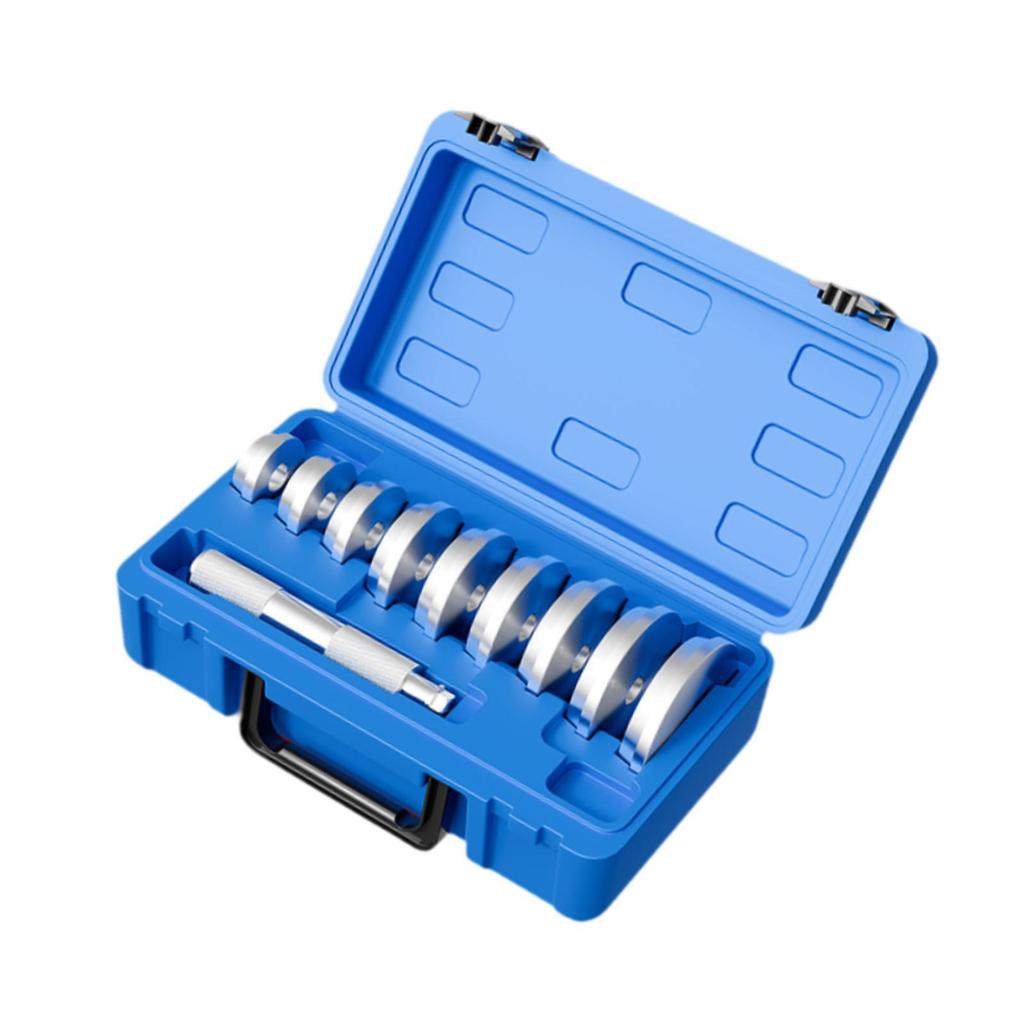 10 Pieces Bushing Press Box Aluminum Kit Auto Car Repair Tool Pull and Sleeve
