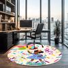 Gracie's Corner Printed Round Rug Carpet Chair Rug Area Rug Entryway Doormats,for Office Chair Living Room Bedroom Kitchen Room.