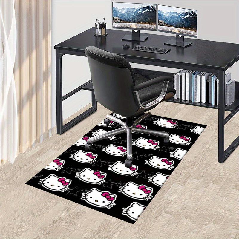 1 шт. Sanrio Hello Kitty Ковер для офиса с принтом русалки Прямоугольный коврик под стол, Идеальный декор для гостиной, спальни, кухни, Нескользящий пол