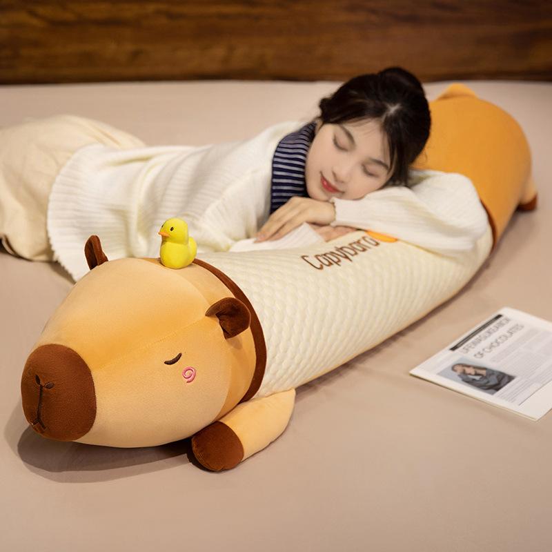 Cartoon Soft Capybara Throw Pillow Plush Toy Doll Kapibara Doll Girl Soothing Doll