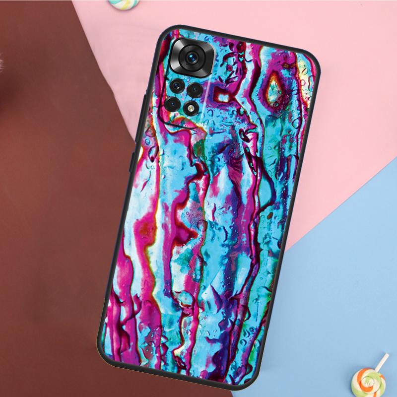 Чехол с текстурой раковины моллюска Абалон для Xiaomi Redmi Note 13 14 Pro 12 11 9 10 9S 10S 11S 12S Redmi 14C 10C 12C 13C